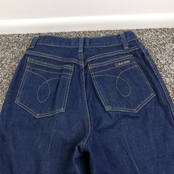 Vintage Calvin Klein Jeans Womens 10 26x35 Dark Wash USA Made Straight Leg Blue - Picture 1 of 13